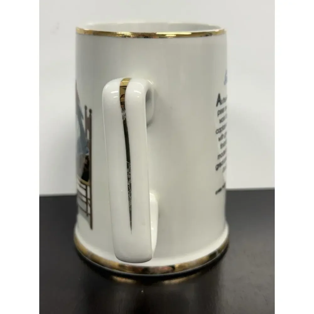 24k Trim Norman Rockwell 1985 Coffee Mug Cup 